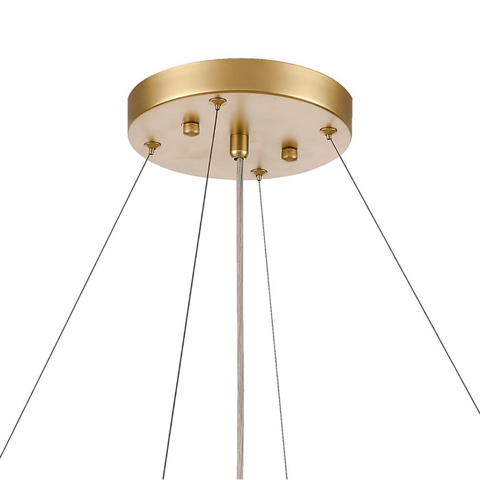 Atlas Lighting Fantania 36'' Wide 8Lt Chandelier, Gold/Clear