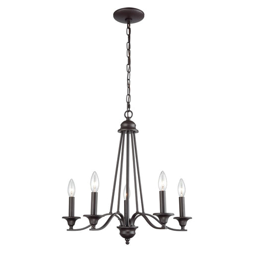 Atlas Lighting Farmington 21''W 5Lt Chandelier, Oil Rubbed Bronze