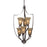 Atlas Lighting Foyer 21'' Wide 6Lt Chandelier, Bronze/Amber