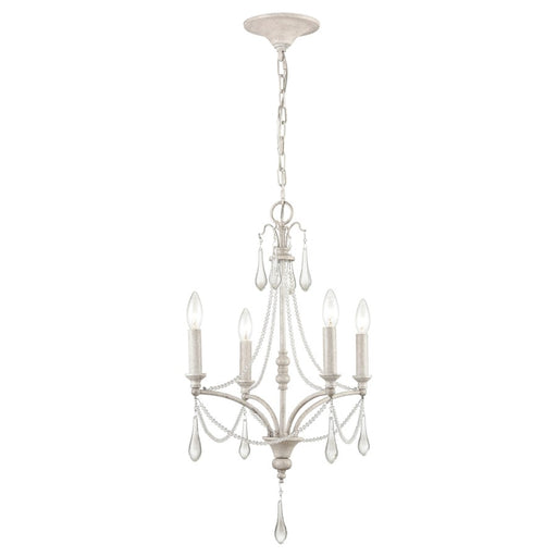 Atlas Lighting French Parlor 16''W 4Lt Chandelier, Vintage White