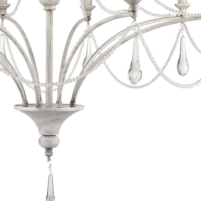 Atlas Lighting French Parlor 36''W 12Lt Chandelier, Vintage White