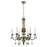 Atlas Lighting Genevieve 28'' Wide 6Lt Chandelier, Aged Cream