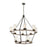 Atlas Lighting Geringer 36'' Wide 12Lt Chandelier, Charcoal/Clear