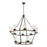 Atlas Lighting Geringer 36'' Wide 12Lt Chandelier, Charcoal/Clear