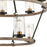 Atlas Lighting Geringer 36'' Wide 12Lt Chandelier, Charcoal/Clear