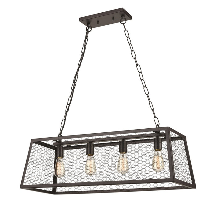 Atlas Lighting Grange 31'' Wide 4Lt Chandelier, Oil Rubbed Bronze
