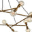 Atlas Lighting Guesting 54'' Wide 20Lt Chandelier, Antique Brass