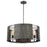 Atlas Lighting Halstead 24'' Wide 6Lt Chandelier, Ash Gray/Brown