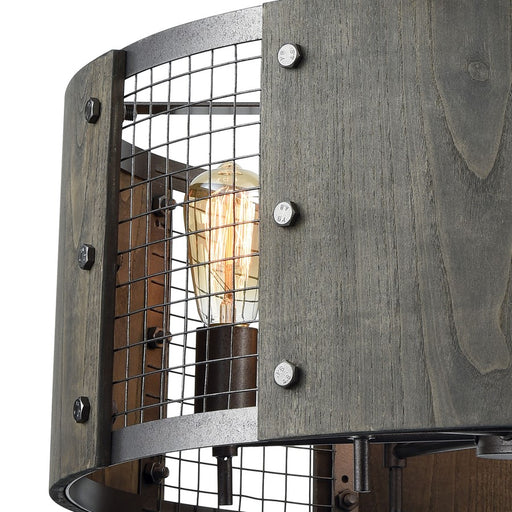 Atlas Lighting Halstead 24'' Wide 6Lt Chandelier, Ash Gray/Brown