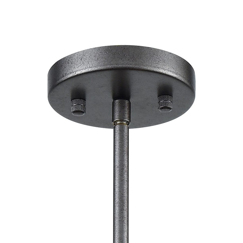Atlas Lighting Halstead 24in 6-Light Chandelier | Transitional Ash Gray Wood and Dark Graphite Metal | Dining Room & Kitchen | Model CL11194-GY