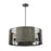 Atlas Lighting Halstead 24'' Wide 6Lt Chandelier, Ash Gray/Brown