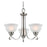 Atlas Lighting Hamilton 25''W 3Lt Chandelier, Nickel/White Glass - CL11195-NK