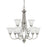 Atlas Lighting Harmony 31'' Wide 9Lt Chandelier, Satin Pewter/White