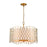 Atlas Lighting Harp Lane 21''W 4Lt Chandelier, Satin Brass/White - CL11198-BS