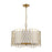 Atlas Lighting Harp Lane 21''W 4Lt Chandelier, Satin Brass/White