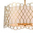 Atlas Lighting Harp Lane 21''W 4Lt Chandelier, Satin Brass/White