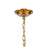 Atlas Lighting Harp Lane 21''W 4Lt Chandelier, Satin Brass/White