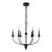 Atlas Lighting Hartford 25'' Wide 6Lt Chandelier, Oil Rubbed Bronze