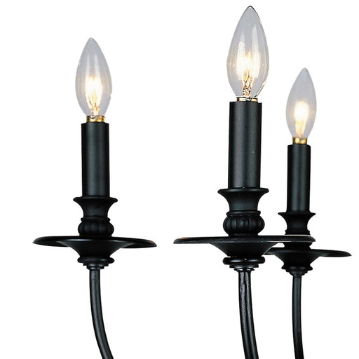 Atlas Lighting Hartford 25'' Wide 6Lt Chandelier, Oil Rubbed Bronze