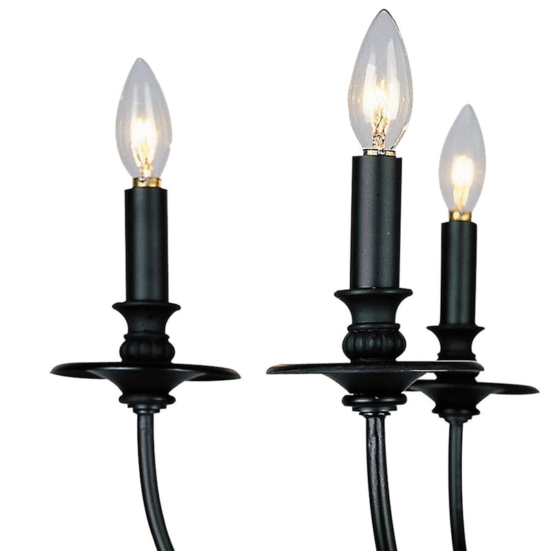 Atlas Lighting Hartford 25in 6-Light Chandelier | Traditional Oil Rubbed Bronze Metal | Dining Room & Living Room | 25 x 25 x 24 in | Model CL11199-BZ