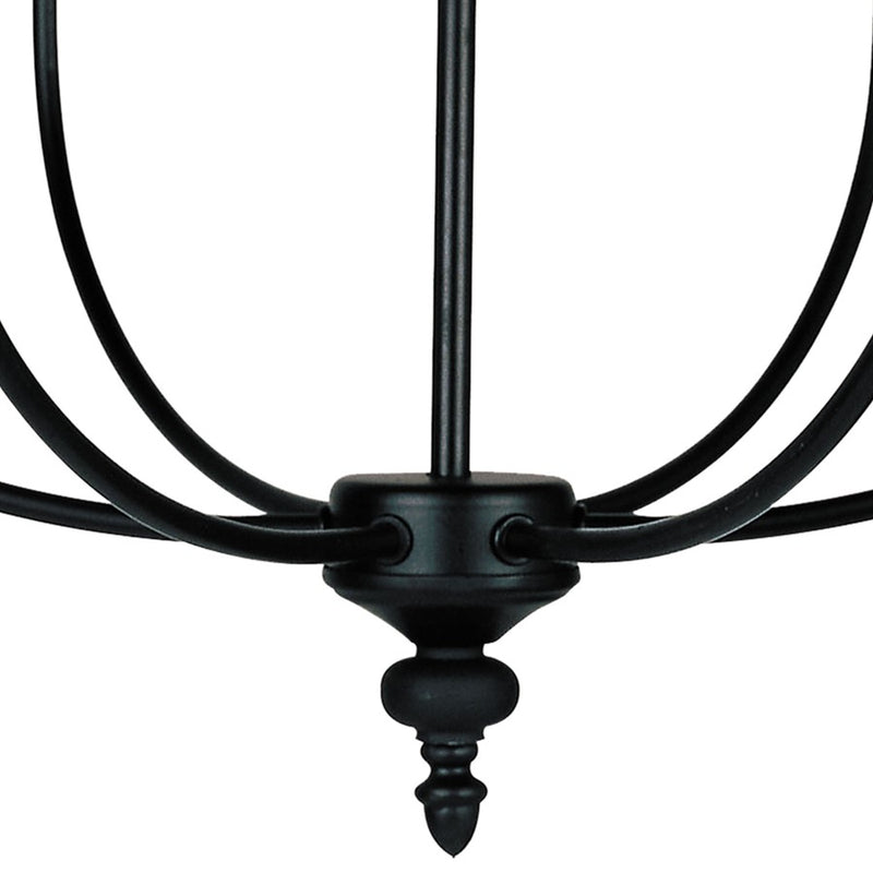 Atlas Lighting Hartford 25in 6-Light Chandelier | Traditional Oil Rubbed Bronze Metal | Dining Room & Living Room | 25 x 25 x 24 in | Model CL11199-BZ
