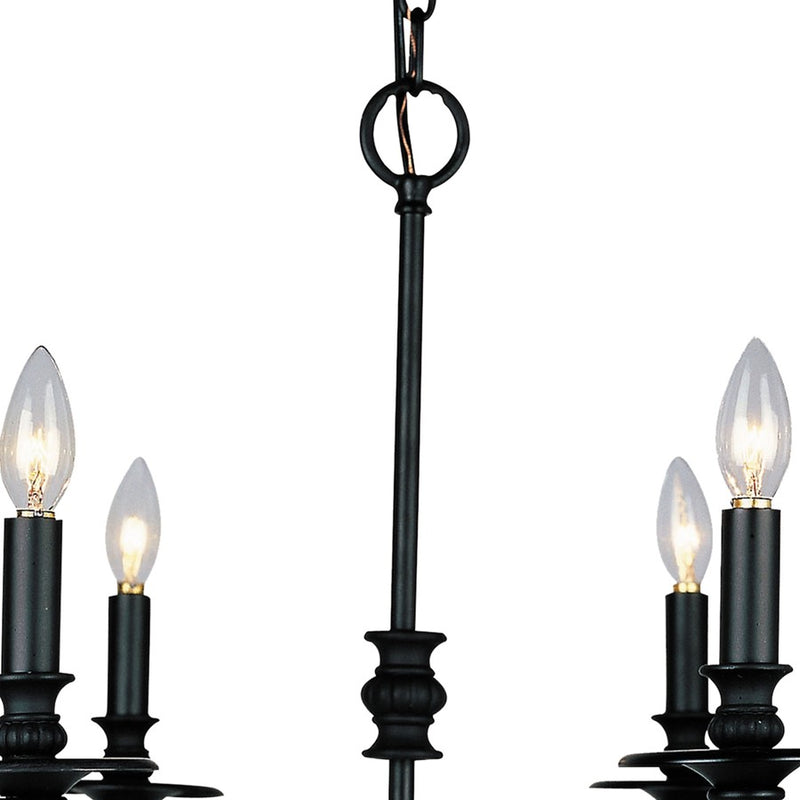 Atlas Lighting Hartford 25in 6-Light Chandelier | Traditional Oil Rubbed Bronze Metal | Dining Room & Living Room | 25 x 25 x 24 in | Model CL11199-BZ