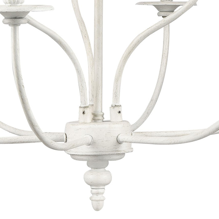 Atlas Lighting Hartford 29'' Wide 9Lt Chandelier, Farmhouse White