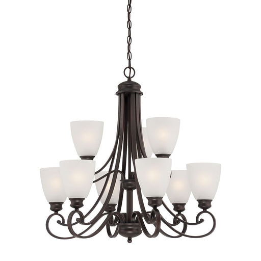 Atlas Lighting Haven 28.5'' Wide 9Lt Chandelier, Espresso