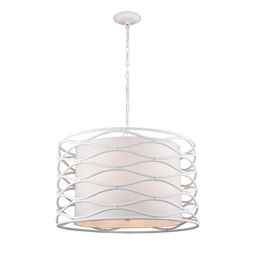 Atlas Lighting Hillcrest 24'' Wide 4Lt Chandelier, Dry White