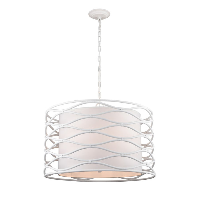 Atlas Lighting Hillcrest 24'' Wide 4Lt Chandelier, Dry White