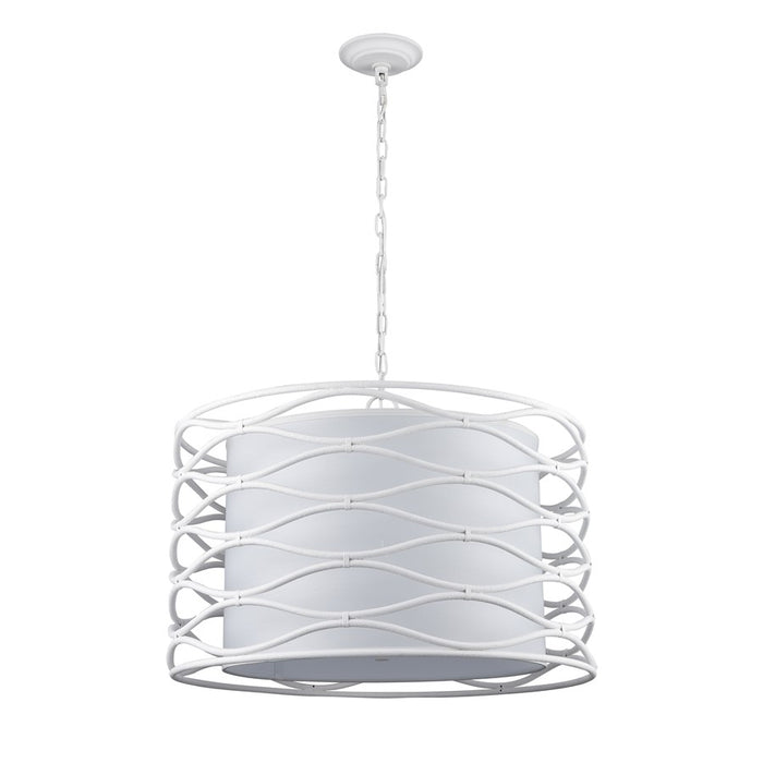 Atlas Lighting Hillcrest 24'' Wide 4Lt Chandelier, Dry White