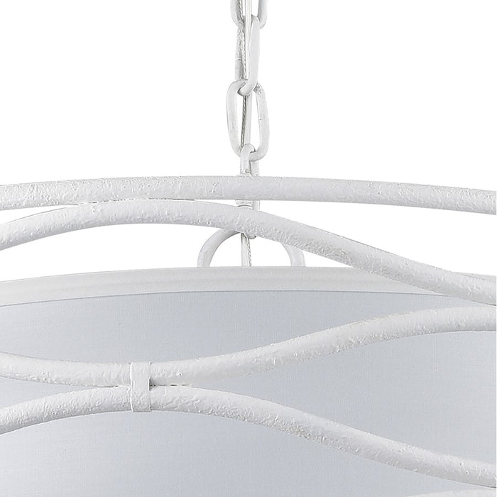 Atlas Lighting Hillcrest 24'' Wide 4Lt Chandelier, Dry White