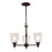Atlas Lighting Jackson 20'' Wide 3Lt Chandelier, Oil Rubbed Bronze