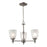 Atlas Lighting Jackson 20'' Wide 3Lt Chandelier, Brushed Nickel