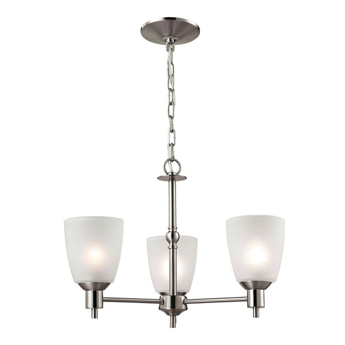 Atlas Lighting Jackson 20'' Wide 3Lt Chandelier, Brushed Nickel