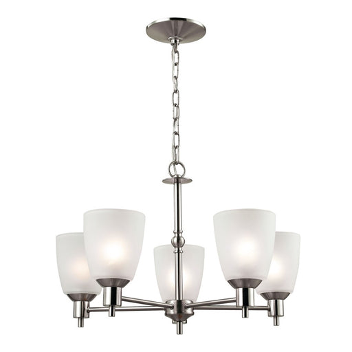 Atlas Lighting Jackson 22'' Wide 5Lt Chandelier, Brushed Nickel