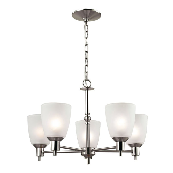 Atlas Lighting Jackson 22'' Wide 5Lt Chandelier, Brushed Nickel