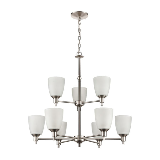 Atlas Lighting Jackson 29'' Wide 9Lt Chandelier, Brushed Nickel
