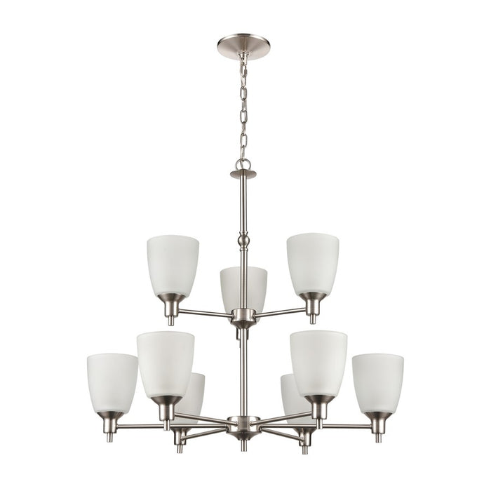 Atlas Lighting Jackson 29'' Wide 9Lt Chandelier, Brushed Nickel