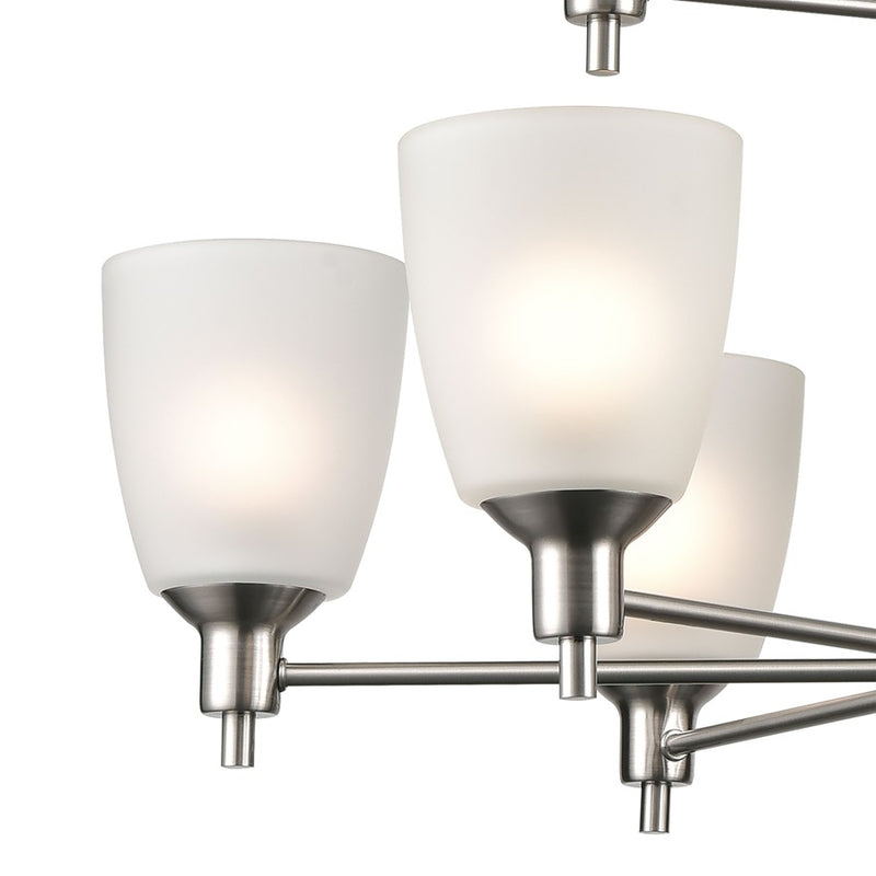 Atlas Lighting Jackson 29'' Wide 9Lt Chandelier, Brushed Nickel
