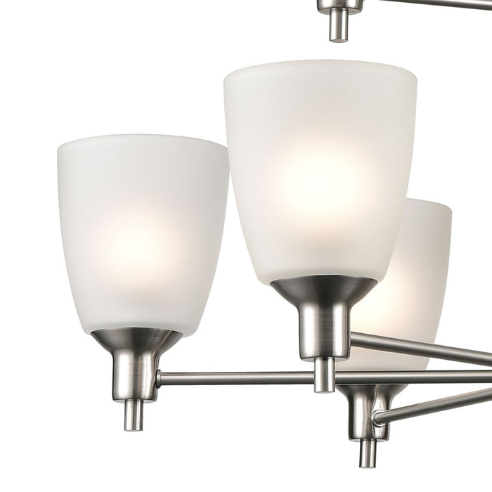 Atlas Lighting Jackson 29'' Wide 9Lt Chandelier, Brushed Nickel