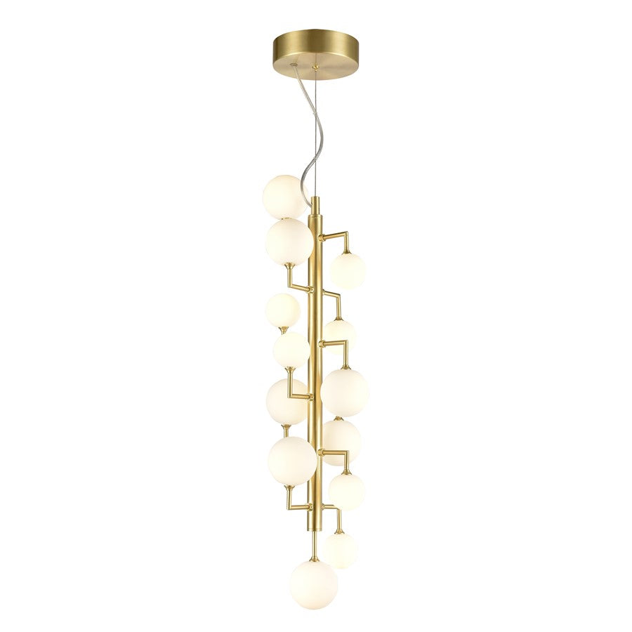 Atlas Lighting Keir 8'' Wide 13Lt Chandelier, Gold