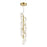 Atlas Lighting Keir 8'' Wide 13Lt Chandelier, Gold