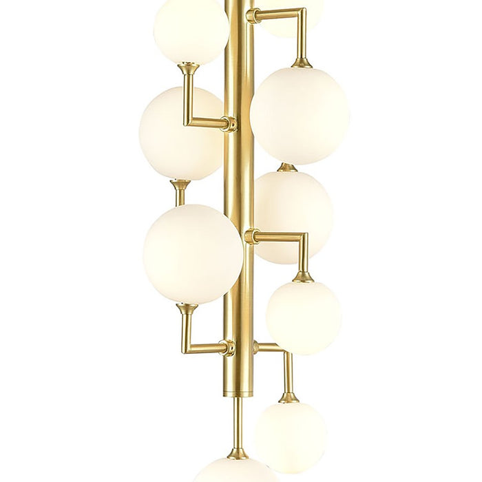Atlas Lighting Keir 8'' Wide 13Lt Chandelier, Gold