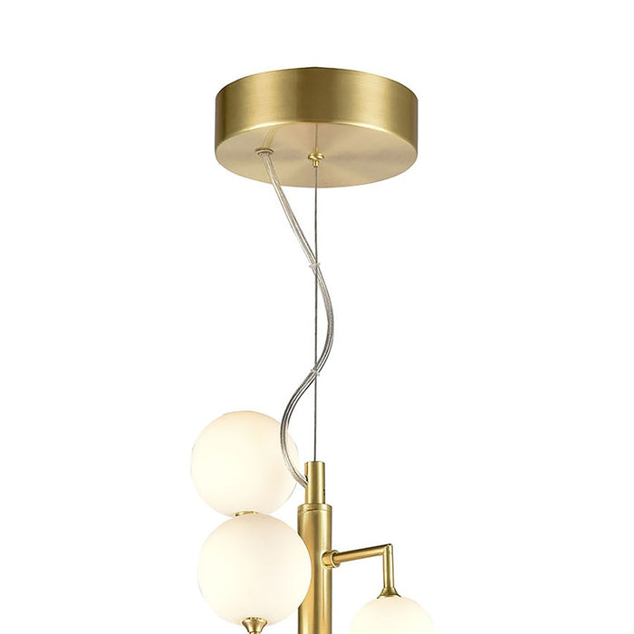 Atlas Lighting Keir 8'' Wide 13Lt Chandelier, Gold