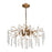 Atlas Lighting Kvist 22'' Wide 6Lt Chandelier, Cafe Bronze/Clear