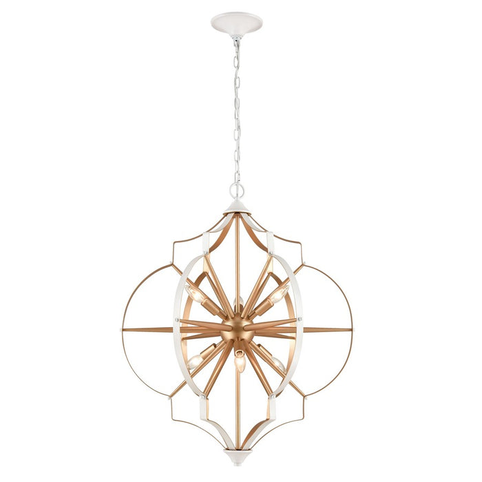 Atlas Lighting Laguna Beach 26'' Wide 6Lt Chandelier, Gold