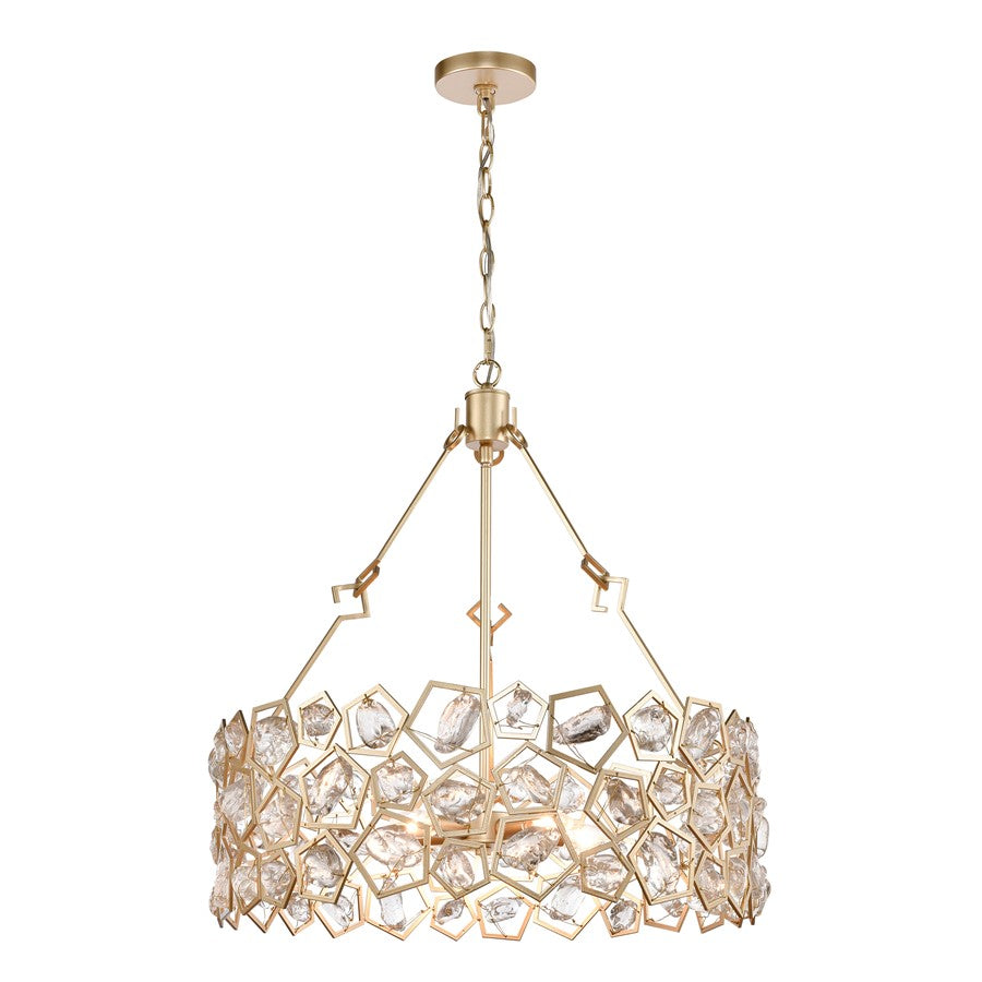 Atlas Lighting Levana 24'' Wide 5Lt Chandelier, Gold