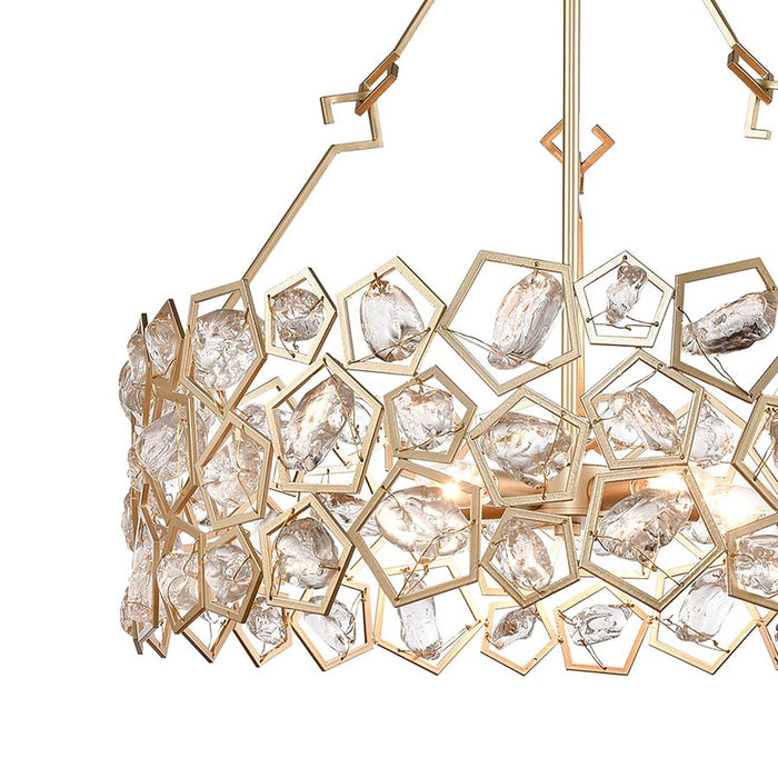 Atlas Lighting Levana 24'' Wide 5Lt Chandelier, Gold
