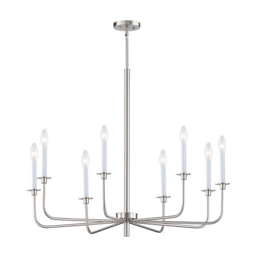 Atlas Lighting Lexington Green 38'' Wide 8Lt Chandelier, Nickel